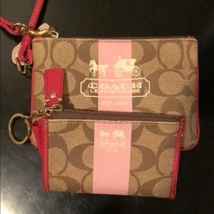 Coach wristlet and change wallet